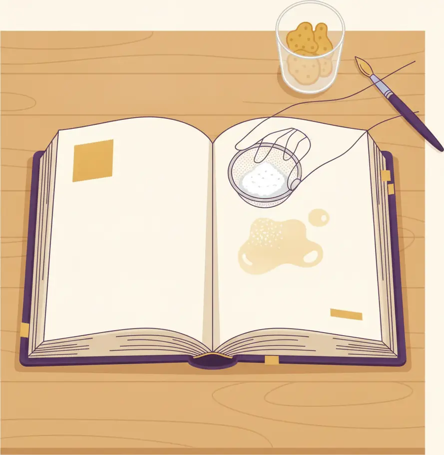 Cómo limpiar páginas de libros manchadas de grasa o comida