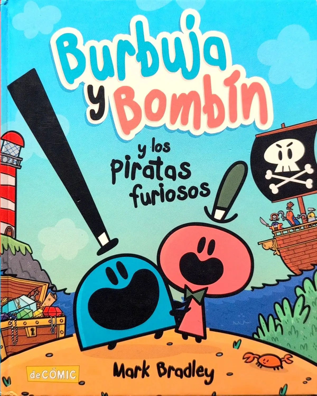 Portada de Burbuja y Bombín y los piratas furiosos de Agustín Fernández Paz