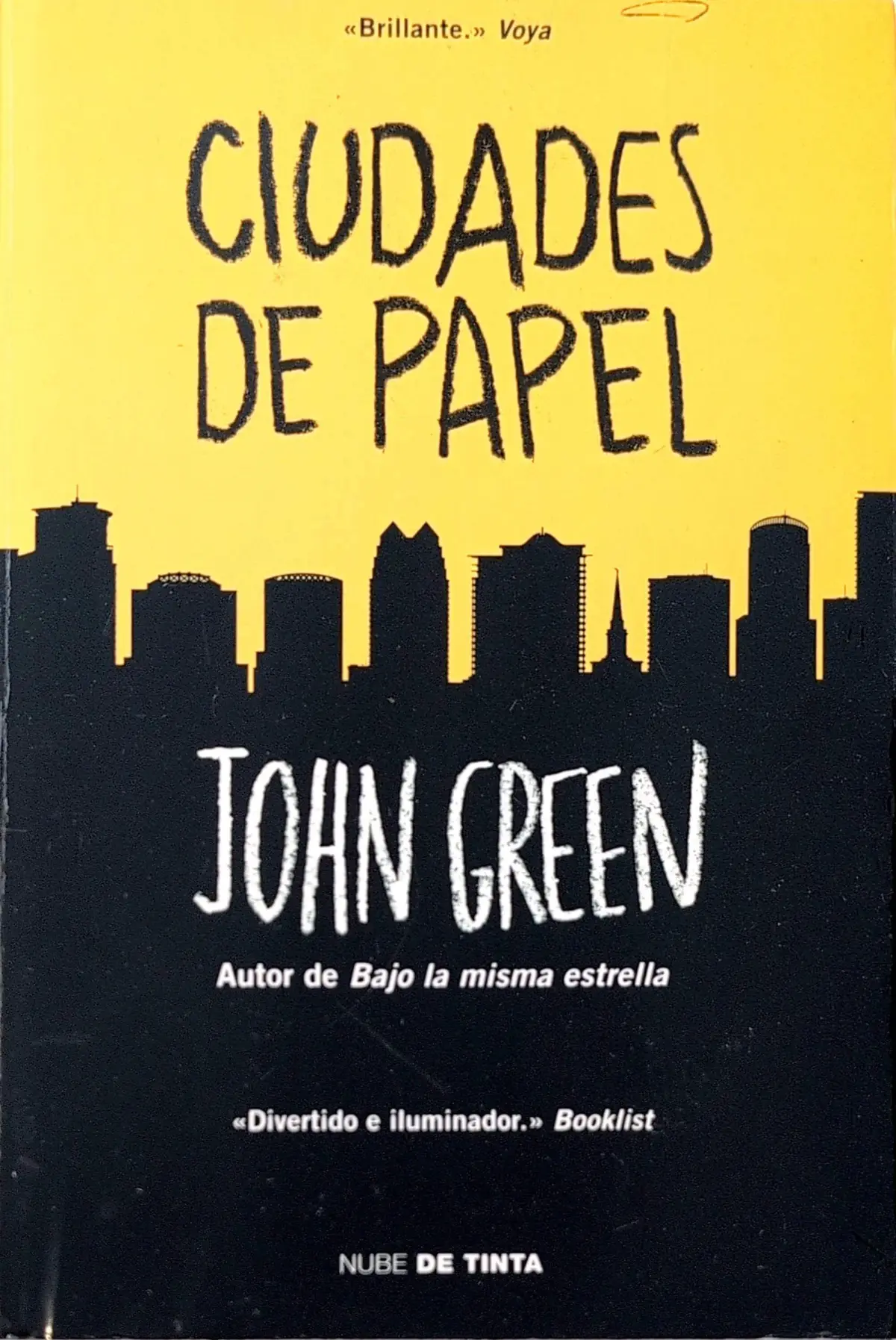 Portada de Ciudades de papel de John Green