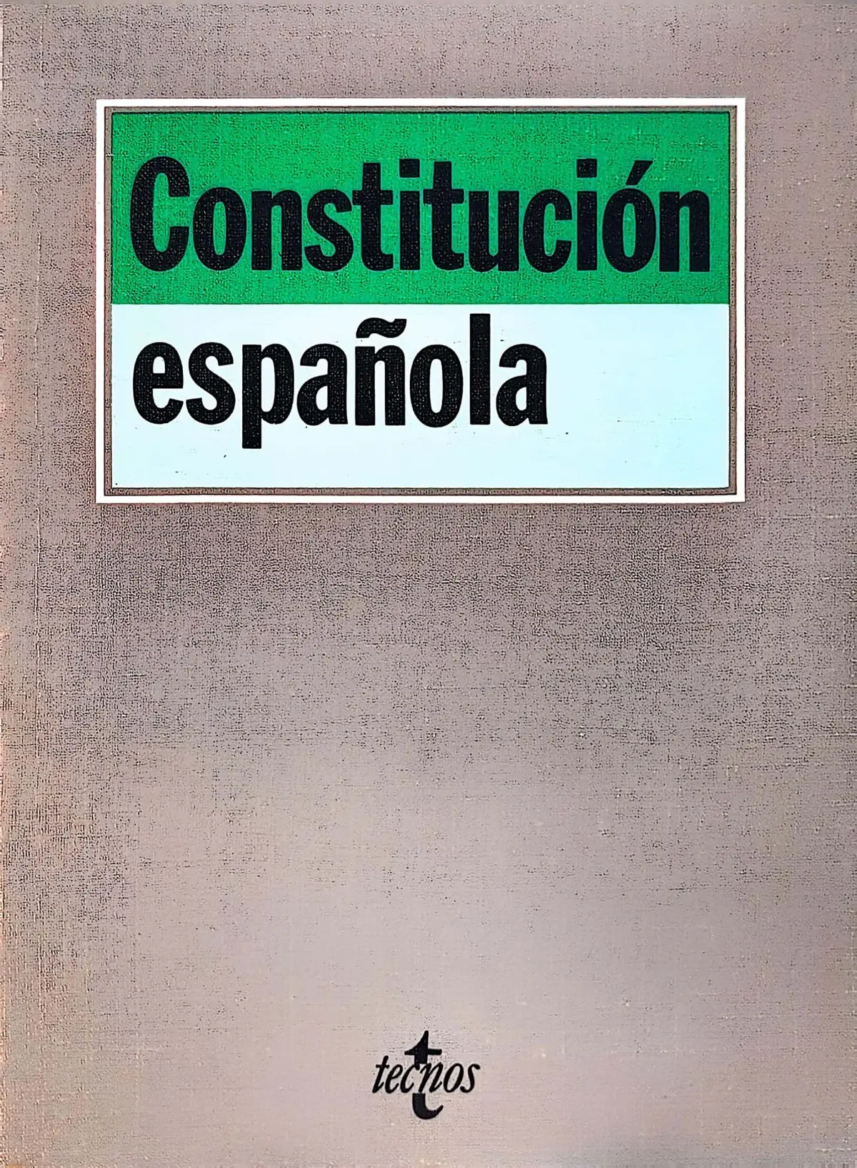 Portada de Constitucion Espanola de Tecnos