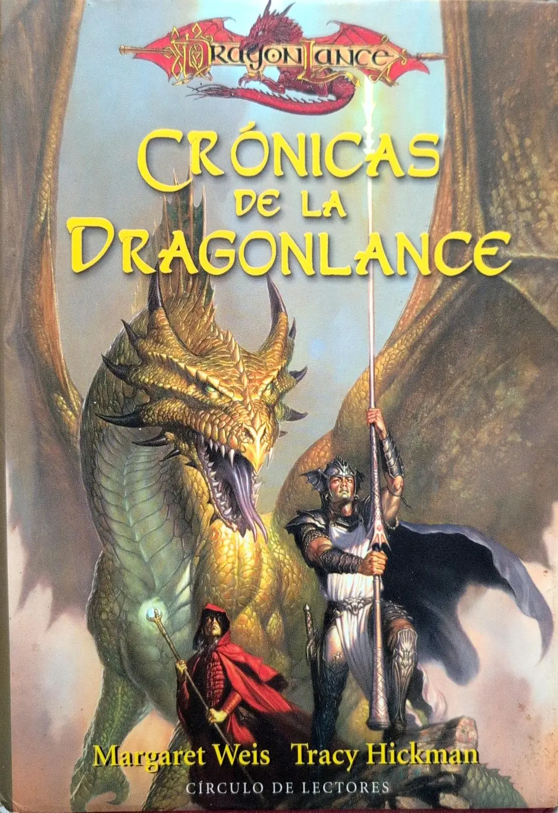 Portada de Crónicas de la Dragonlance de Margaret Weis
