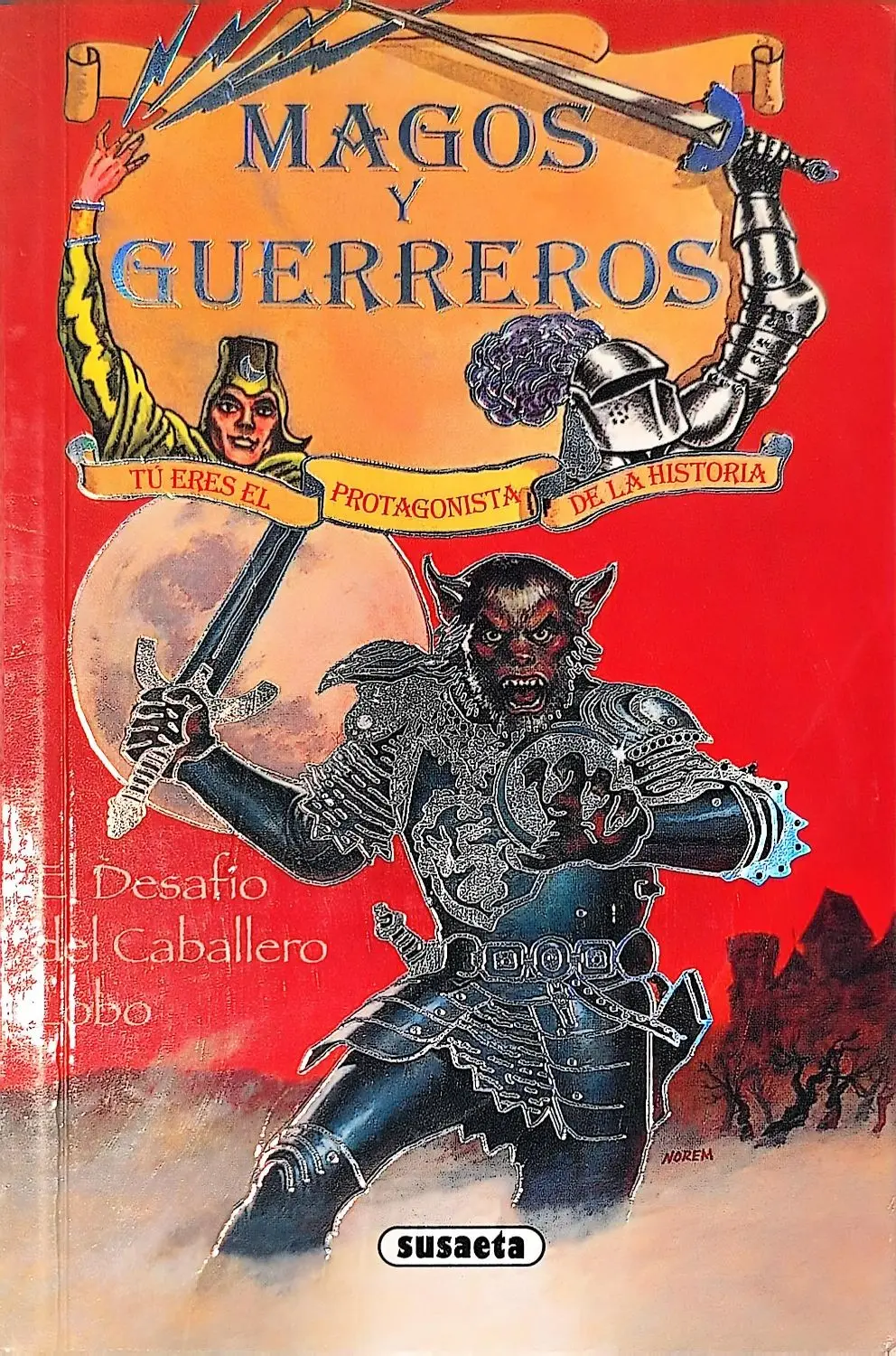 Portada de El desafío del caballero lobo de Desconocido