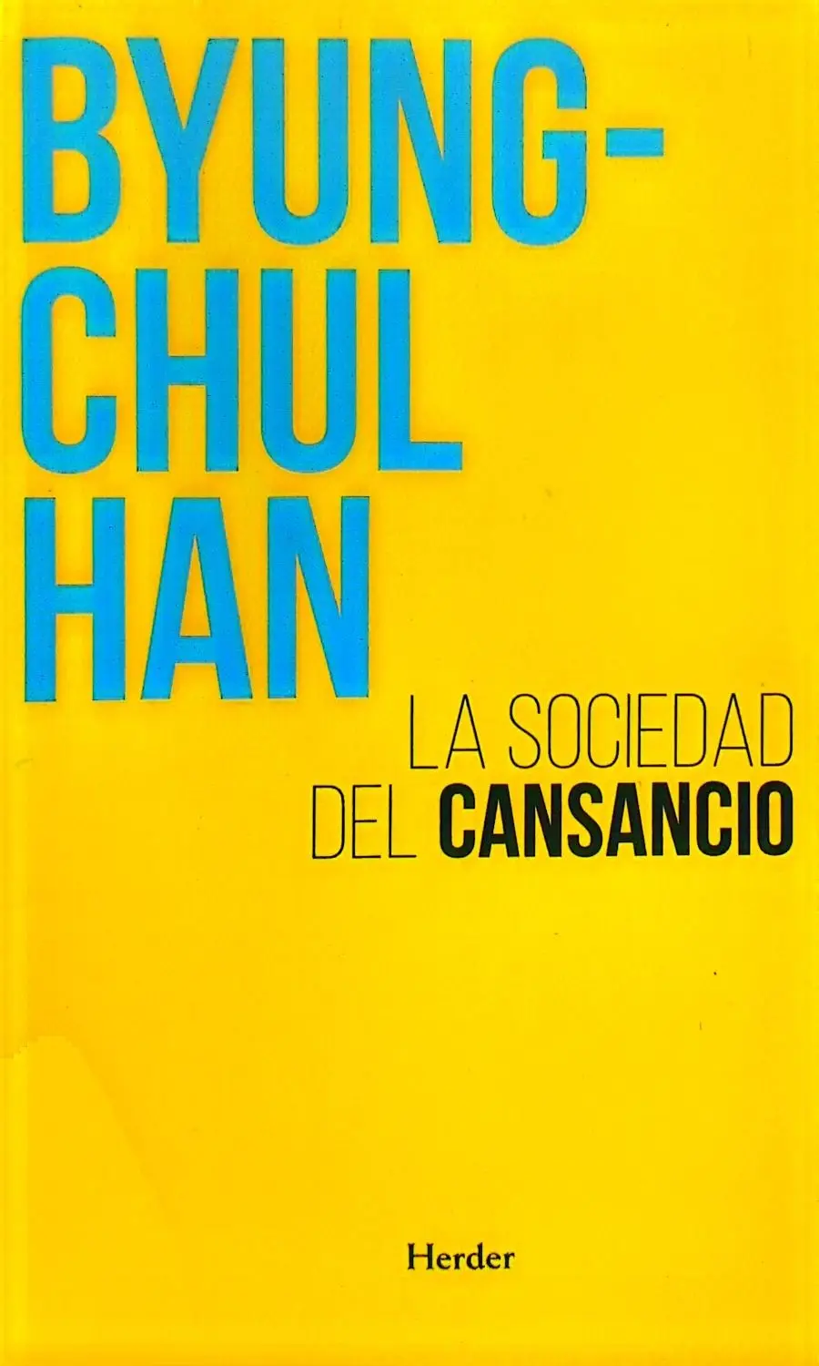 Portada de La sociedad del cansancio de Byung-Chul Han