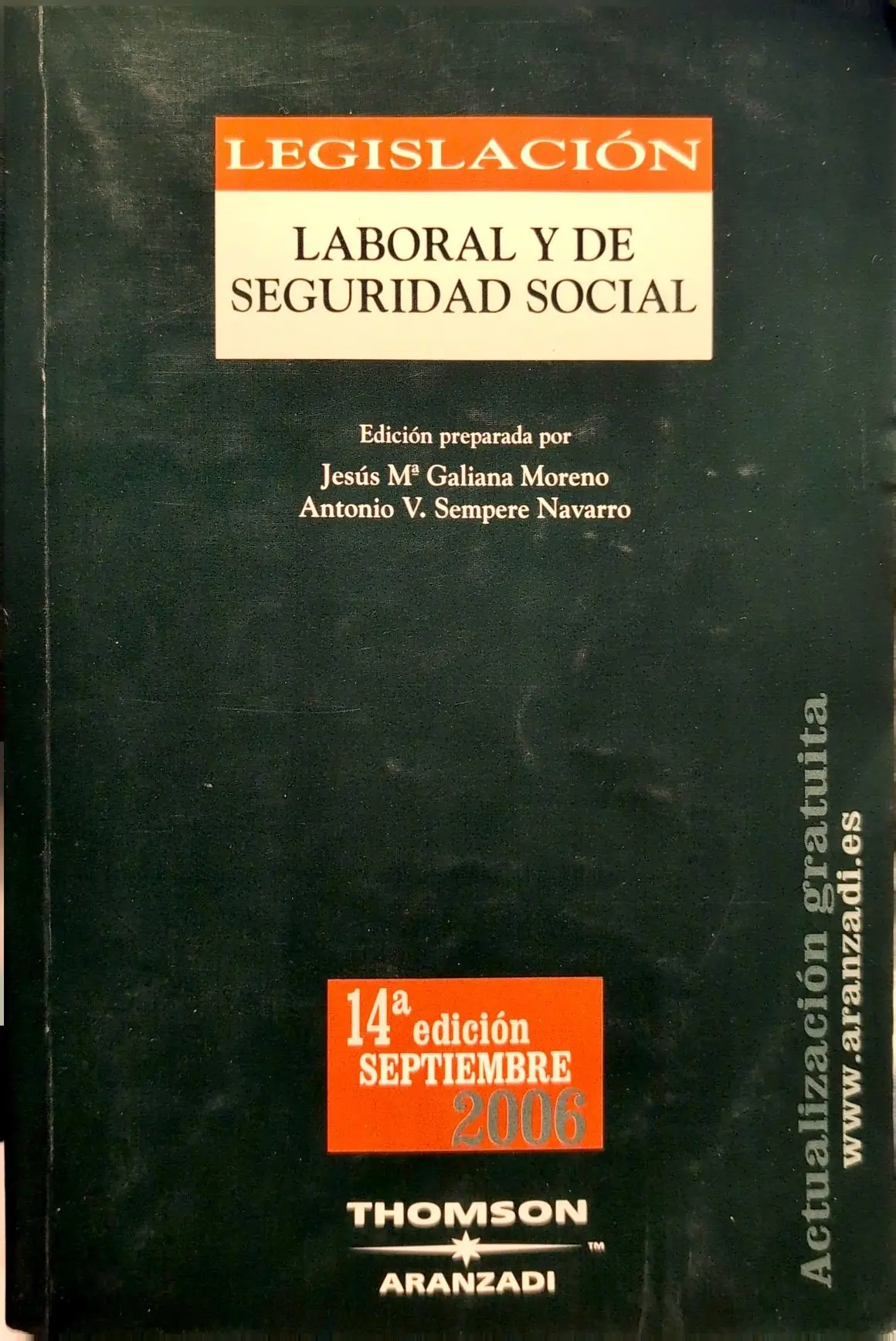 Portada de Legislación laboral y de seguridad social de Varios Autores