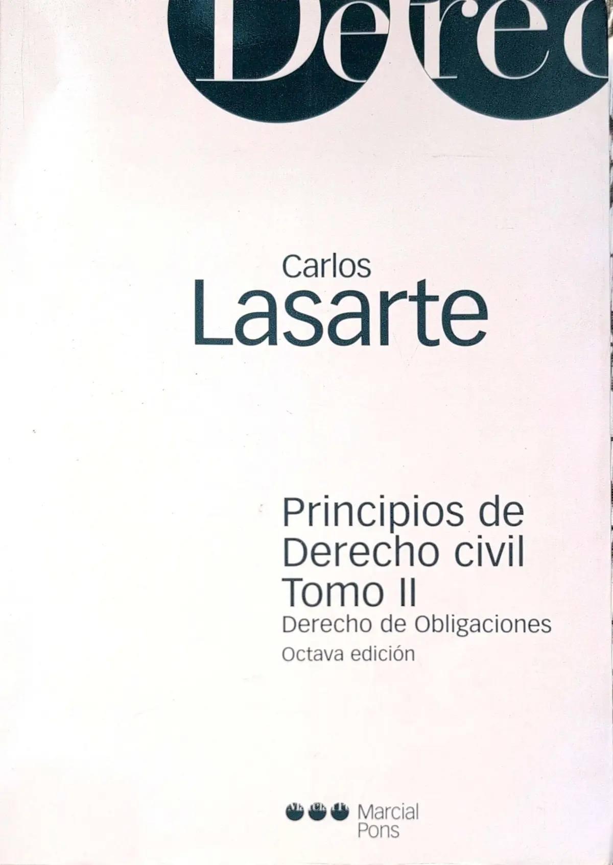 Portada de Principios de derecho civil (T. II) de Luis Díez-Picazo