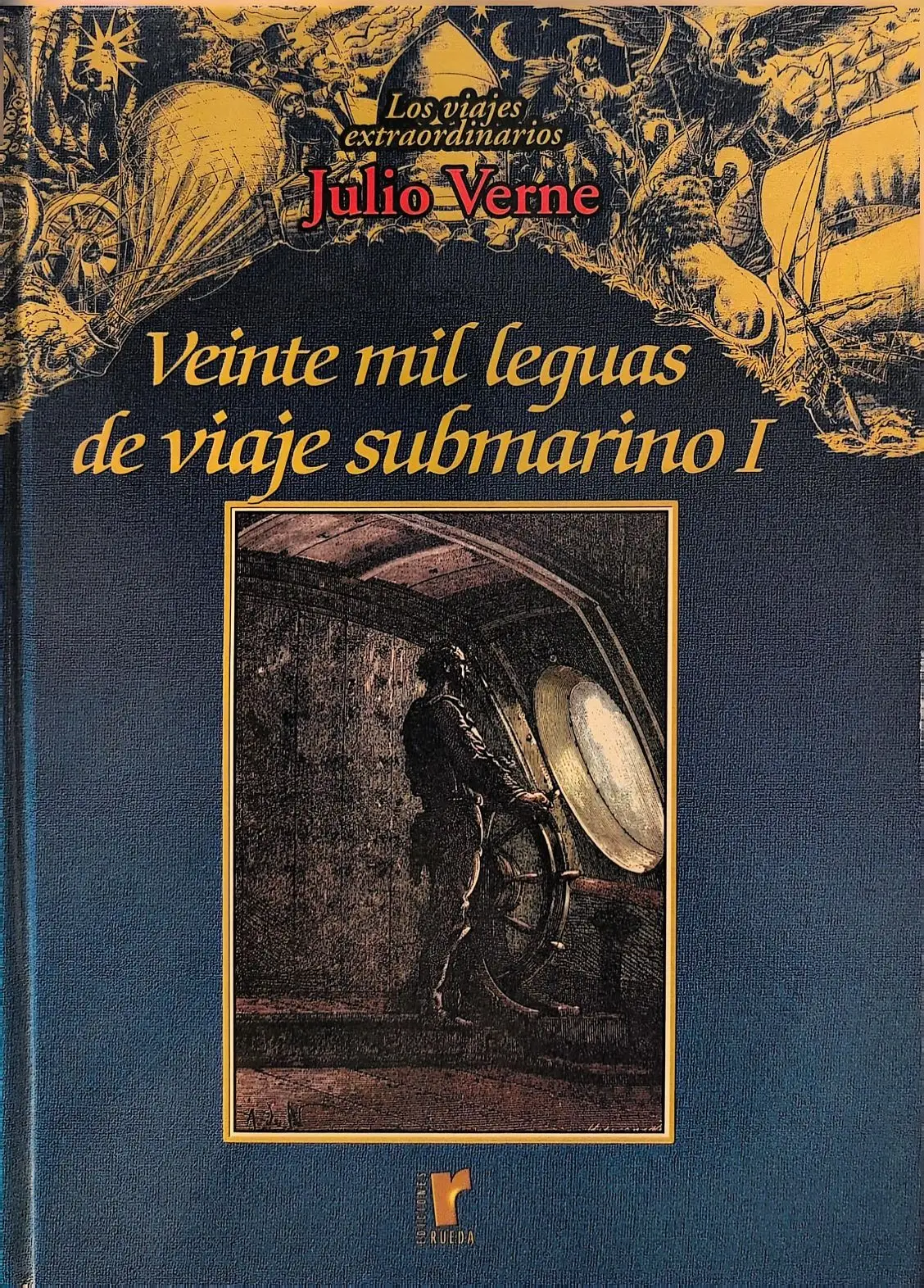 Portada de Veinte mil leguas de viaje submarino de Jules Verne
