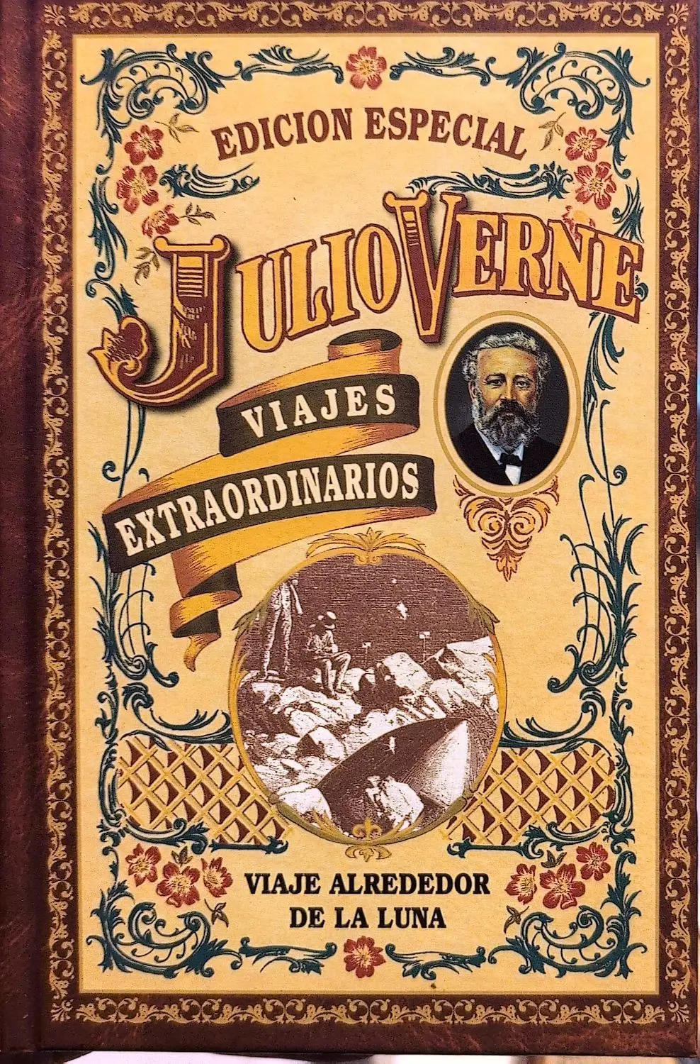 Portada de Viaje alrededor de la luna de Julio Verne